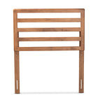 Baxton Studio Akemi Modern and Contemporary Ash Walnut Finished Wood Twin Size Headboard