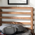 Baxton Studio Akemi Modern and Contemporary Ash Walnut Finished Wood Twin Size Headboard