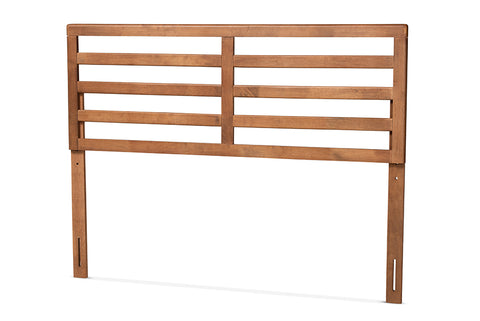 Baxton Studio Akemi Modern and Contemporary Ash Walnut Finished Wood Full Size Headboard