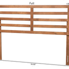 Baxton Studio Akemi Modern and Contemporary Ash Walnut Finished Wood Full Size Headboard