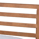 Baxton Studio Shiro Mid-Century Modern Ash Walnut Finished Wood Queen Size Platform Bed