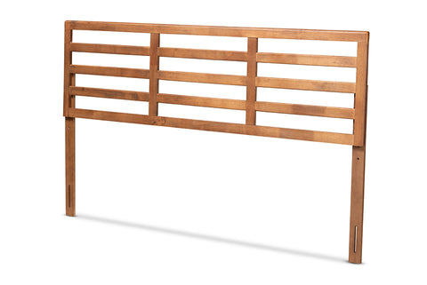 Baxton Studio Akemi Modern and Contemporary Ash Walnut Finished Wood King Size Headboard
