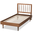 Baxton Studio Sora Mid-Century Modern Ash Walnut Finished Wood Twin Size Platform Bed