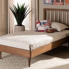 Baxton Studio Sora Mid-Century Modern Ash Walnut Finished Wood Twin Size Platform Bed