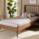 Baxton Studio Toru Mid-Century Modern Ash Walnut Finished Wood Twin Size Platform Bed