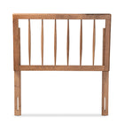 Baxton Studio Valin Modern and Contemporary Ash Walnut Finished Wood Twin Size Headboard