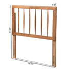 Baxton Studio Valin Modern and Contemporary Ash Walnut Finished Wood Twin Size Headboard