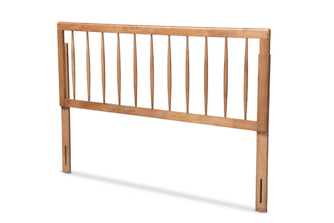 Baxton Studio Valin Modern and Contemporary Ash Walnut Finished Wood Queen Size Headboard