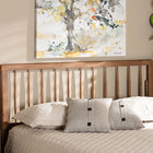 Baxton Studio Valin Modern and Contemporary Ash Walnut Finished Wood King Size Headboard