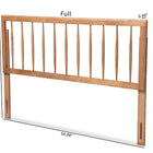 Baxton Studio Valin Modern and Contemporary Ash Walnut Finished Wood Full Size Headboard