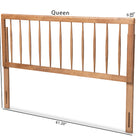 Baxton Studio Valin Modern and Contemporary Ash Walnut Finished Wood Full Size Headboard