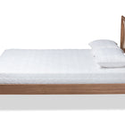 Baxton Studio Toru Mid-Century Modern Ash Walnut Finished Wood Queen Size Platform Bed
