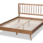 Baxton Studio Toru Mid-Century Modern Ash Walnut Finished Wood Queen Size Platform Bed