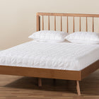 Baxton Studio Toru Mid-Century Modern Ash Walnut Finished Wood Queen Size Platform Bed