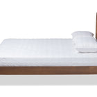 Baxton Studio Sora Mid-Century Modern Ash Walnut Finished Wood King Size Platform Bed