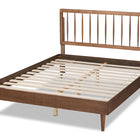 Baxton Studio Sora Mid-Century Modern Ash Walnut Finished Wood Queen Size Platform Bed