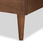 Baxton Studio Sora Mid-Century Modern Ash Walnut Finished Wood Queen Size Platform Bed