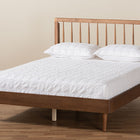 Baxton Studio Sora Mid-Century Modern Ash Walnut Finished Wood Queen Size Platform Bed