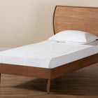 Baxton Studio Yori Mid-Century Modern Walnut Brown Finished Wood Twin Size Platform Bed