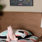 Baxton Studio Laurien Mid-Century Modern Ash Walnut Finished Wood Twin Size Headboard