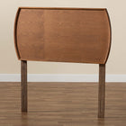 Baxton Studio Laurien Mid-Century Modern Ash Walnut Finished Wood Twin Size Headboard