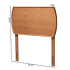Baxton Studio Laurien Mid-Century Modern Ash Walnut Finished Wood Twin Size Headboard