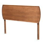 Baxton Studio Laurien Mid-Century Modern Ash Walnut Finished Wood King Size Headboard