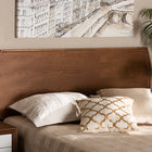 Baxton Studio Laurien Mid-Century Modern Ash Walnut Finished Wood Full Size Headboard