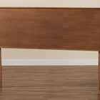 Baxton Studio Laurien Mid-Century Modern Ash Walnut Finished Wood Full Size Headboard