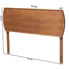 Baxton Studio Laurien Mid-Century Modern Ash Walnut Finished Wood Full Size Headboard