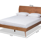 Baxton Studio Aimi Mid-Century Modern Walnut Brown Finished Wood King Size Platform Bed