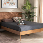 Baxton Studio Aimi Mid-Century Modern Walnut Brown Finished Wood King Size Platform Bed
