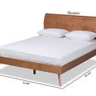 Baxton Studio Aimi Mid-Century Modern Walnut Brown Finished Wood Queen Size Platform Bed