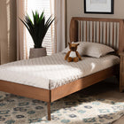 Baxton Studio Emiko Modern and Contemporary Walnut Brown Finished Wood Twin Size Platform Bed