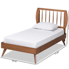 Baxton Studio Emiko Modern and Contemporary Walnut Brown Finished Wood Twin Size Platform Bed