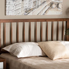 Baxton Studio Norman Modern and Contemporary Transitional Ash Walnut Finished Wood King Size Headboard