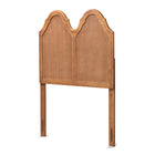 Baxton Studio Tobin Vintage Classic and Traditional Ash Walnut Finished Wood Twin Size Arched Headboard
