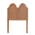 Baxton Studio Tobin Vintage Classic and Traditional Ash Walnut Finished Wood Twin Size Arched Headboard