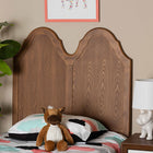 Baxton Studio Tobin Vintage Classic and Traditional Ash Walnut Finished Wood Twin Size Arched Headboard