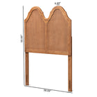 Baxton Studio Tobin Vintage Classic and Traditional Ash Walnut Finished Wood Twin Size Arched Headboard