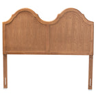 Baxton Studio Tobin Vintage Classic and Traditional Ash Walnut Finished Wood Queen Size Arched Headboard