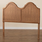 Baxton Studio Tobin Vintage Classic and Traditional Ash Walnut Finished Wood Queen Size Arched Headboard