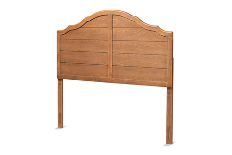 Baxton Studio Clive Vintage Traditional Farmhouse Ash Walnut Finished Wood Full Size Headboard