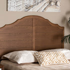 Baxton Studio Clive Vintage Traditional Farmhouse Ash Walnut Finished Wood Queen Size Headboard