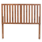 Baxton Studio Oren Modern and Transitional Ash Walnut Finished Wood Queen Size Headboard