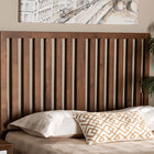 Baxton Studio Oren Modern and Transitional Ash Walnut Finished Wood King Size Headboard