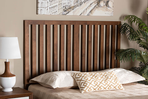 Baxton Studio Oren Modern and Transitional Ash Walnut Finished Wood King Size Headboard