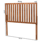 Baxton Studio Oren Modern and Transitional Ash Walnut Finished Wood King Size Headboard