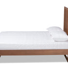 Baxton Studio Marin Modern and Contemporary Walnut Brown Finished Wood Queen Size Platform Bed