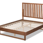 Baxton Studio Marin Modern and Contemporary Walnut Brown Finished Wood Full Size Platform Bed